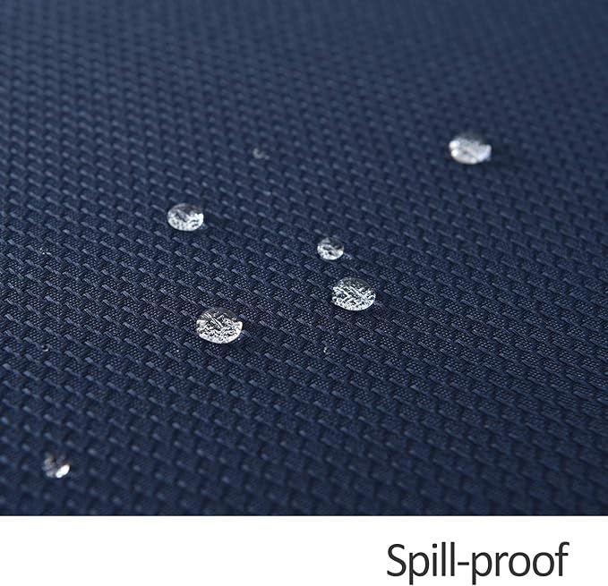 maxmill Rectangle Textured Tablecloth Waterproof Spillproof Wrinkle Free Table Cloth, Kitchen Dinning Tabletop Decoration, Fabric Table Cover for Outdoor and Indoor Use, 52 x 70 Inch, Navy Blue