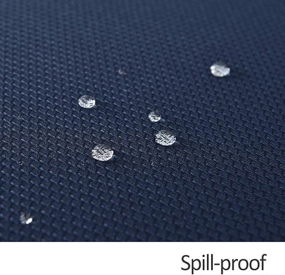 maxmill Jacquard Square Tablecloth Waterproof Spillproof Wrinkle Resistant Soft Textured Table Cloth for Dinner and Party Washable Polyester Fabric, Indoor and Outdoor Use, 60 x 60 Inch, Navy Blue