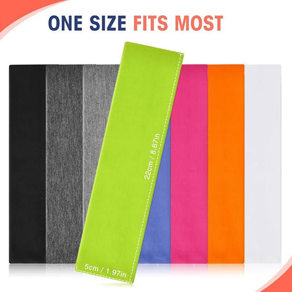 Hotop 20 Pcs Sport Stretchy Headbands for Girls Women Non Slip Soft Fabric Elastic Headband Bulk for Yoga DIY Team Gifts