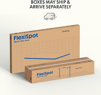 FLEXISPOT EN1 One-Piece Standing Desk with 1-Inch Thick Desktop, 55"x28" Electric Height Adjustable Desk for Home Office & Multi-Device Workstations, Mahogany(Silver Frame)