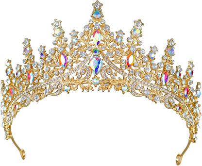 Tiaras and Crowns for Women Crystal Princess Tiaras Rhinestone Queen Crowns For Wedding Bridal Birthday Prom Pageant Party (Tiara 100)