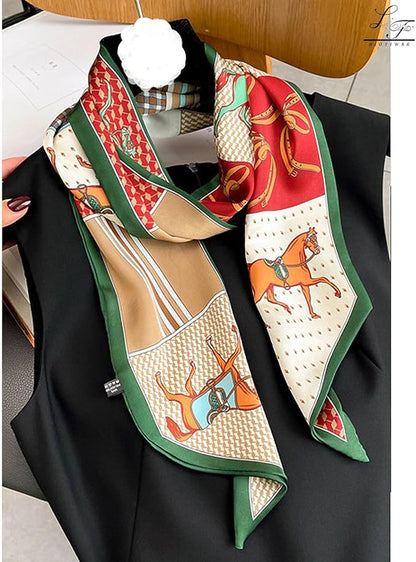 Head Scarf Hair Neck Scarves For Women Purse Bag Scarfs For Handbags Silky Long Thin Satin Headscarf Fashion
