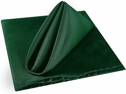 Cloth Napkins 20x20 inch Washable Polyester Dinner Napkins Soft Table Napkins for Wedding Party Dining Banquet(Hunter,25PCS)