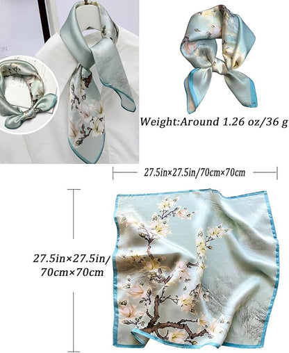 Neck Scarf For Womens Silky Head Scarves Hair Bandanas Square Scarf Fashion Accessories lightweight