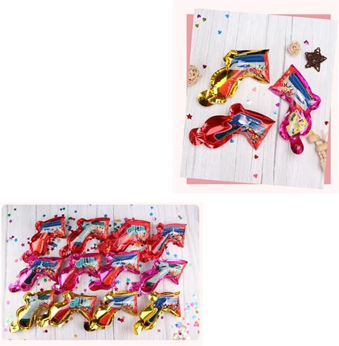 Srliya 10Pcs Party Confetti Poppers, Thickened Aluminum Film Handheld Confetti Shooters for Birthday Wedding Graduation, Mixed Color, Suitable for All Parties