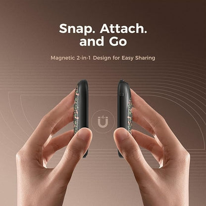 OCOOPA Magnetic Hand Warmers Rechargeable 2 Pack, UL Safety Heat 100-126°F, 3-Settings, Pocket-Sized, Max. 8 Hrs Long Lasting,Great for Raynauds, Golf, Hunting, Camping, Gifts for Men Women, UT3 Lite