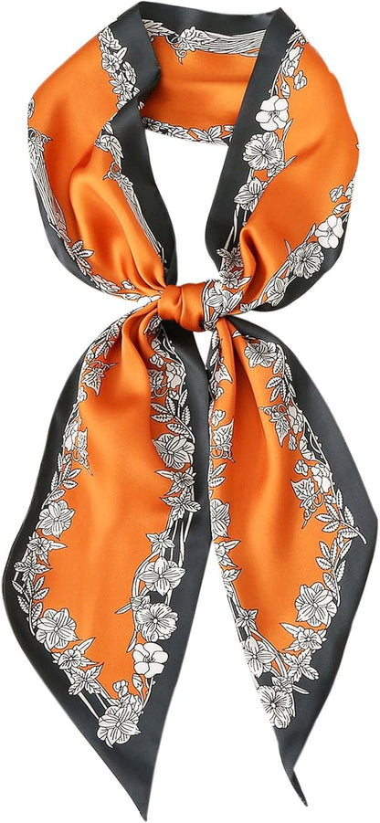 Head Scarf Hair Neck Scarves For Women Purse Bag Scarfs For Handbags Silky Long Thin Satin Headscarf Fashion