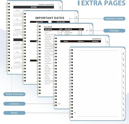 2026 Planner, Weekly and Monthly Calendar Academic Planner, Jan 2026 - Dec 2026, 8.5‘’ x 11'', Planning Agenda Book for Desk Accessories and School Supplies - Letter Size