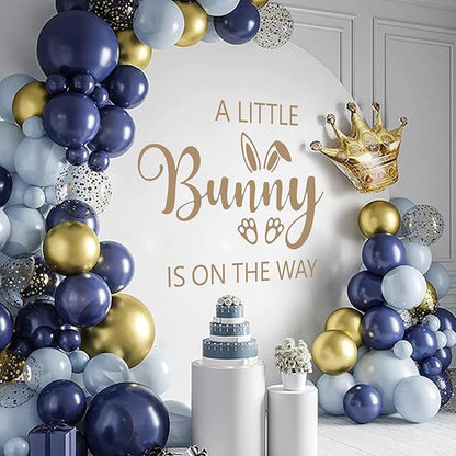 A Little Bunny is On The Way Sign Balloon Arch Decor Sticker，Baby Shower Party Rabbit Themed Decal Sign，Gender Reveal Party Decorations, for Spring Easter Rabbit Themed Baby Shower