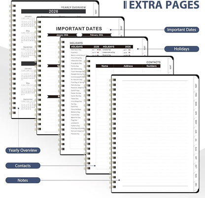 2026 Planner, Weekly and Monthly Calendar Academic Planner, Jan 2026 - Dec 2026, 8.5‘’ x 11'', Planning Agenda Book for Desk Accessories and School Supplies - Letter Size