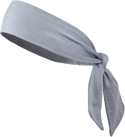 Kenz Laurenz Headbands Tie on Headband for Women Men Running Athletic Hair Head Band Elastic Sports Sweat Basketball Sweatband Stetchy Yoga Workout Sweatbands Adjustable Non-Slip Moisture Wicking