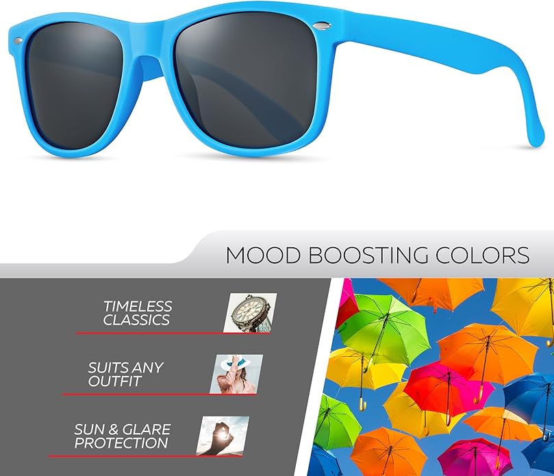 Retro Rewind Polarized Sunglasses for Men and Women - UV Protection Classic Sun Glasses