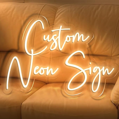 Custom Neon Signs, LED Neon Sign Customizable for Room Wall Decor, Personalized Neon Name Sign for Girl Boy, Personalized Birthday Party Wedding Christmas Decoration Bar Shop Name Gift (Yellow)