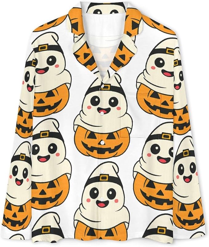 Lemons Leaves Ceramic Style Womens Pajama Set Long Sleeve Pajamas Top And Pants Soft Loungewear Pjs Sets