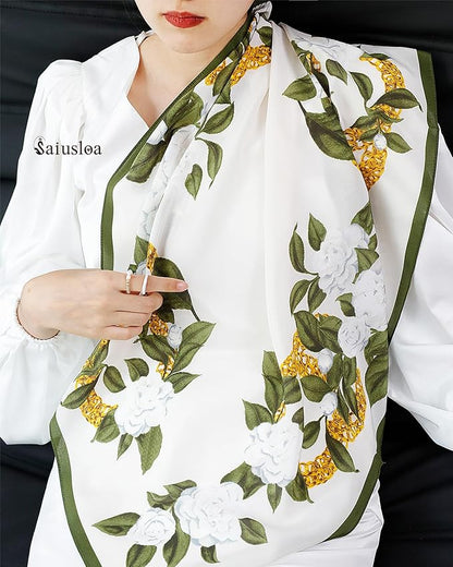 Neck Scarf For Womens Silky Head Scarves Hair Bandanas Square Scarf Fashion Accessories lightweight