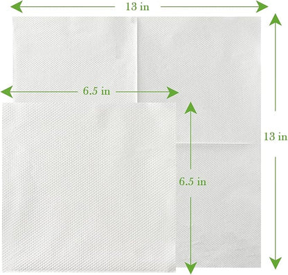 ECOLipak Lunch Napkins Bulk, 250 Count Everyday Paper Napkins, 6.5×6.5 Inch Folded, 2-Ply Soft And Absorbent for Dinner, Gathering, Bar, Restaurants(13×13 Inch Unfolded)