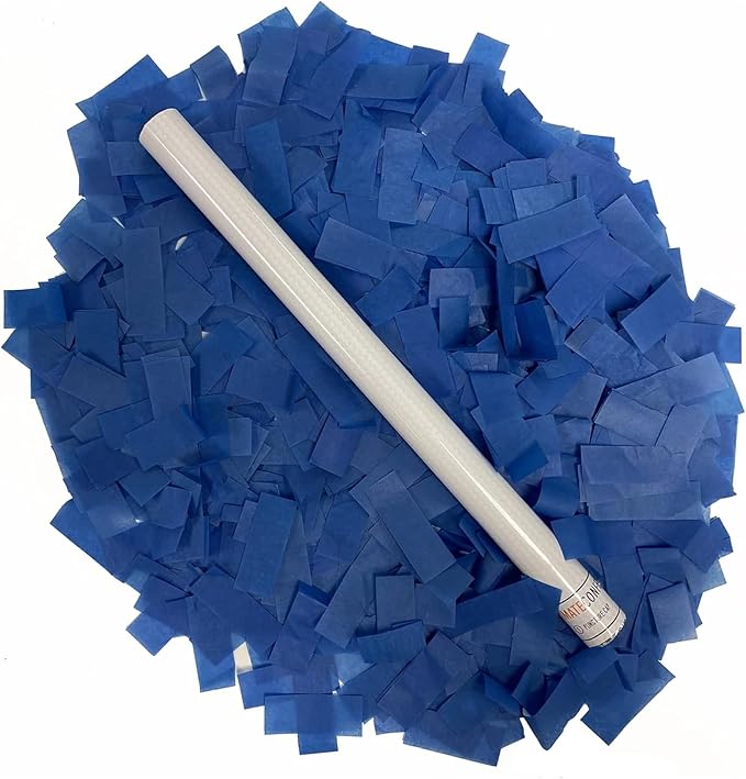 Ultimate Confetti Wand 14 inch Confetti Launcher Wand, Dark Blue, 8 Pack - Great for Parties, Weddings and Events Tissue, Metallic and Biodegradable Options
