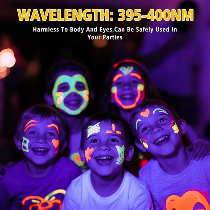 T-SUN 200W Black Lights Outdoor, 3 Brightness Modes Black Light Flood Light with Plug, Halloween Blacklight, IP66 Waterproof LED Flood Light for Glow Party Body Paint Fluorescent Poster Stage
