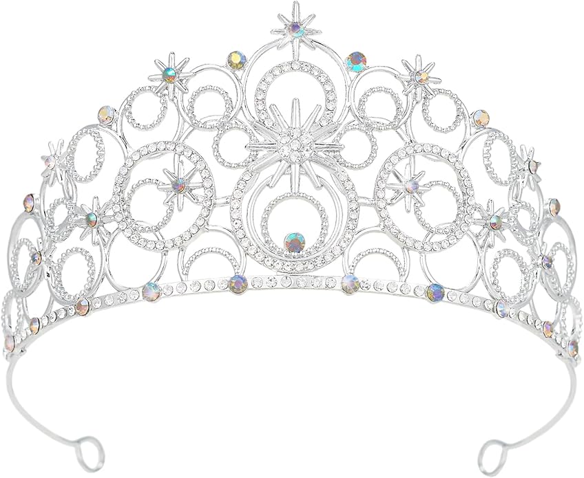 Stellar Crown for Women & Princess Tiaras, Wicth Merch Hat Accessories for Halloween, Bubble Headpiece for Women Party Dress Outfits