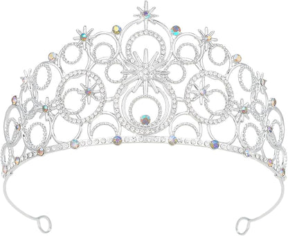 Stellar Crown for Women & Princess Tiaras, Wicth Merch Hat Accessories for Halloween, Bubble Headpiece for Women Party Dress Outfits