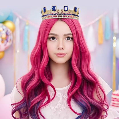 Audrey Descendant Crown,Princess Gold Crown,Halloween costume crown Birthday Party Gifts for Her