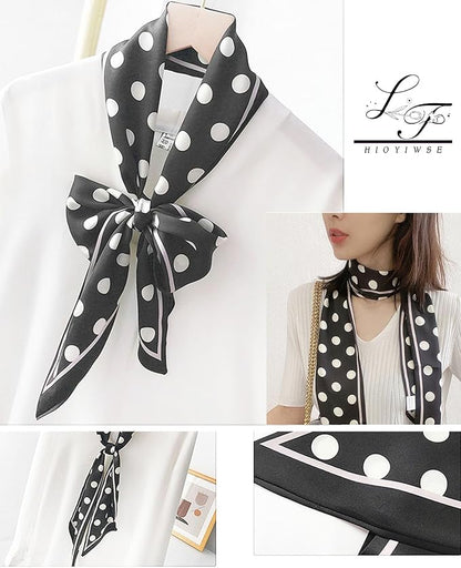 Head Scarf Hair Neck Scarves For Women Purse Bag Scarfs For Handbags Silky Long Thin Satin Headscarf Fashion