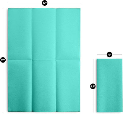 Linen-Feel Bright Green Paper Napkins - Decortive Cloth-Like Disposable Dinner Napkins - Soft And Absorbent. For Kitchen, Party, Wedding, Bathroom Or Any Occasion. (Pack of 100)