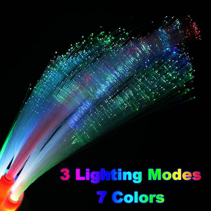 100 Pack Glow Sticks Mardi Gras Party Supplies ,3 Models Flashing Sticks, Fiber Optic Wands Light up Sticks Fit New Years Eve Wedding Birthday Christmas valentine's day