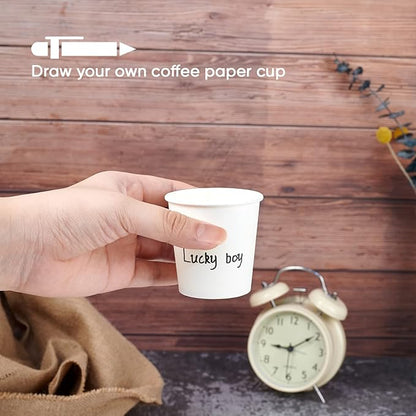 LITOPAK 500 Pack 4 oz Paper Cups, White Disposable Paper Coffee Cups for Party, Picnic, and Travel