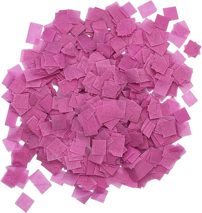 Ultimate Confetti, Pink Biodegradable Confetti Squares - Flame-Resistant and Slow-Falling Tissue Paper Confetti for Cannon and Launcher use – Best for Celebrations - 1 lb, 16 oz