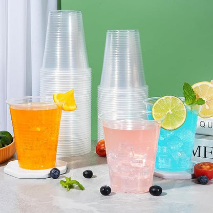 SIUQ 1000 Pack 12 oz Clear Plastic Cups, Bulk Disposable Cups 12 Ounce, Cold Party Drinking Cups for Party, Picnic, BBQ, Wedding, Travel, Halloween, Christmas, Events