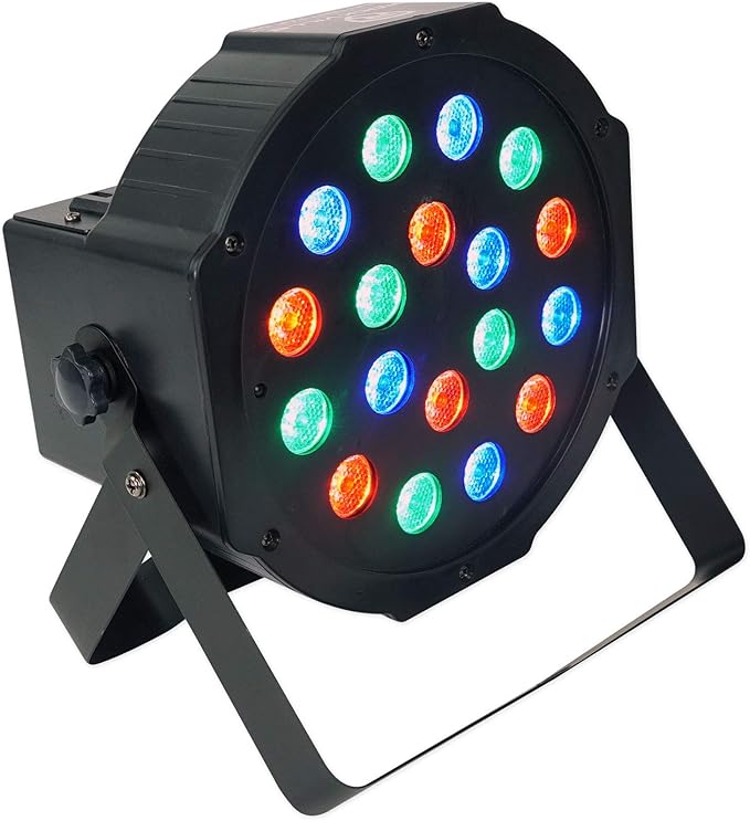 Rockville Battery PAR Pack 50 Black (10) Rechargeable RGB Wash Lights with Charging Case, 18 LEDs, RF Remote, DMX Control, 10-Hour Battery, for DJs and Event Lighting