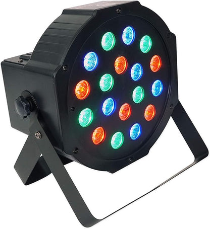 Rockville Battery PAR Pack 50 Black (10) Rechargeable RGB Wash Lights with Charging Case, 18 LEDs, RF Remote, DMX Control, 10-Hour Battery, for DJs and Event Lighting