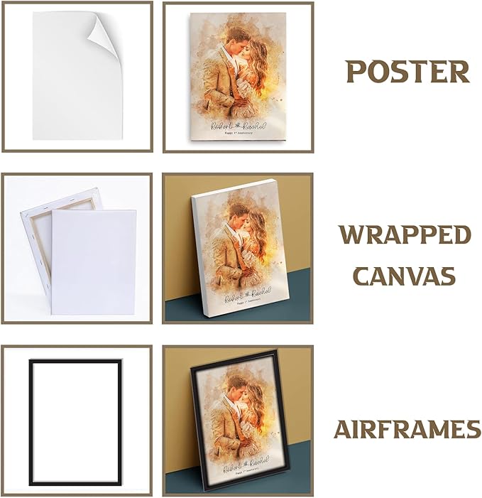 GABITA Personalized Wall Art for Couples, Anniversary Canvas for Couple Parent Grandparent, We're A Team Canvas for Couple Lover Husband Wife, Romantic Wall Decor, Wedding Keepsake