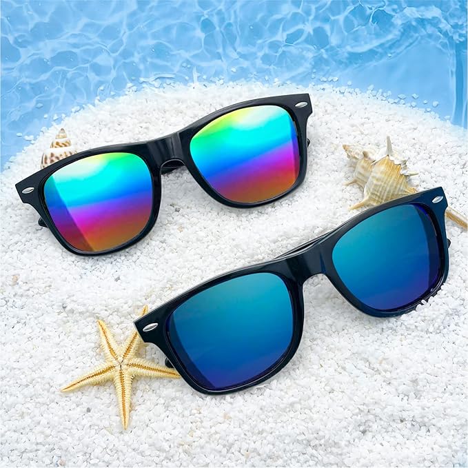 Pibupibu 10/20 Packs Adults Wholesale Neon Colors Square Retro Style Party Favors Sunglasses