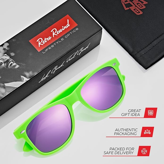 Retro Rewind Polarized Sunglasses for Men and Women - UV Protection Classic Sun Glasses