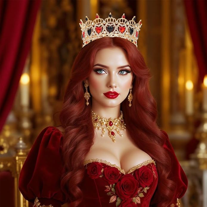 Crown for Women, Princess Crowns & Tiaras for Women, Rhinestone Wedding Crowns and Birthday Party Prom Cosplay Headdress