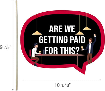 Office Party Photo Booth Props Set – Fun Work Celebration Decorations for Corporate Events, Team Parties, and Office Gatherings (12)