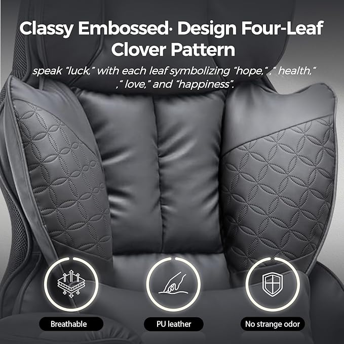 COMHOMA Big and Tall Office Chair Heavy Duty Wide Ergonomic Gaming Chair with Deluxe Embossing Designed Leather with Foot Rest,150°Reclining Adjustable Armrests Pocket Spring Back Support and Pillow