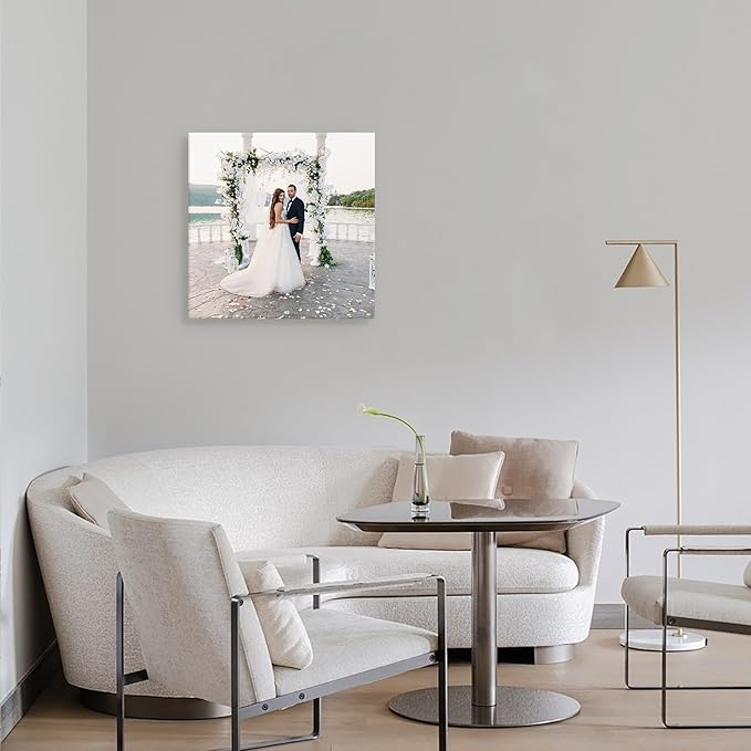 DBLAKI Personalized Custom Canvas Prints - Custom Framed Canvas Prints With Your Photos,Printed Photo To Canvas Wall Art Ideal for Home Decor Gifts Keepsakes 20" x20"
