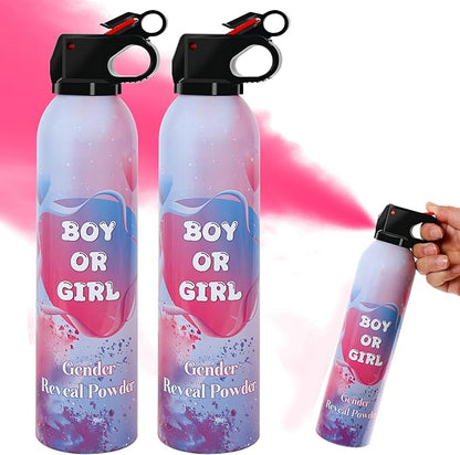 2 Pack Pink Gender Reveal Powder for Baby Girl, Color Powder or Dust for Gender Announcement Idea, Baby Shower Decoration, Supply, Party