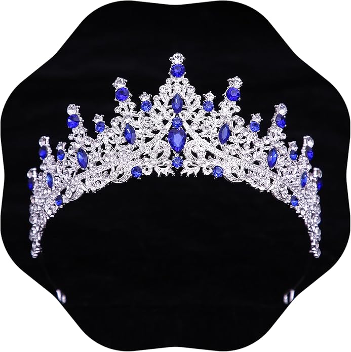 Tiaras and Crowns for Women Crystal Princess Tiaras Rhinestone Queen Crowns For Wedding Bridal Birthday Prom Pageant Party (Tiara 100)