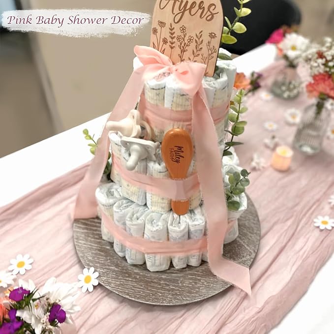 3 Pack Dusty Pink Cheesecloth Table Runner 10FT Gauze Fabric Pink Table Runner Rustic Sheer Cheese Cloth Runners for Wedding Bridal Shower Boho Table Decor
