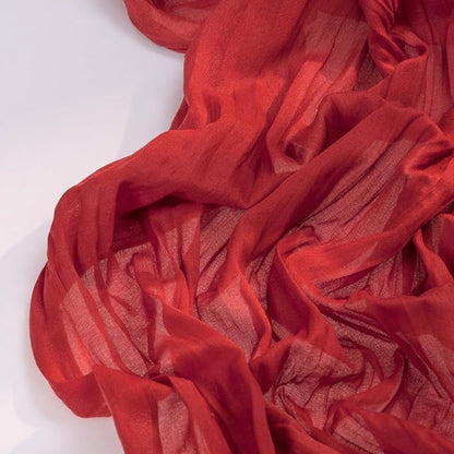 Red Cheesecloth Table Runner 6 Pack Christmas Table Runners Boho Gauze 120 Inches Red Cheese Cloth Table Decor for Xmas Holiday Season Parties Weddings Bridal Baby Shower Candlelight Dinner