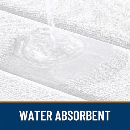 OLANLY Memory Foam Bath Mat 36x24, Super Soft Absorbent Bathroom Rugs, Quick Dry, Machine Washable Shower Floor Rugs, Bathmat Carpet, Bathroom Home Decor Accessories, White