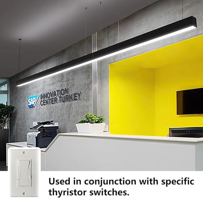 8FT Linkable LED Linear Light, 100W 100-130v Seamless Connection, 3 Mode Triac Dimmable Linear led Light Fixture, 3000-6000K Color Changing, Dimmable Hanging Office Shop Light, Black