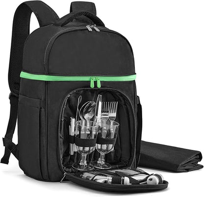 Picnic Backpack - Picnic Set for 2 Person with 2 Insulated Cooler Compartment, Blanket and Cutlery Set, Ideal Bridal Shower Gifts, Engagement Gifts for Couples & Unique Wedding Gifts for Couples 2025