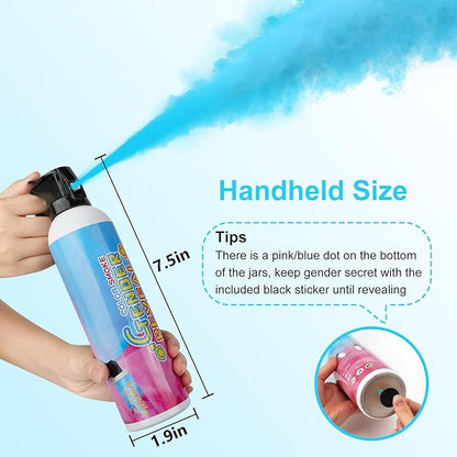 Merear Gender Reveal Fire Extinguisher 4 Packs, Gender Reveal Ideas, Boy Baby Reveal Party Ideas for Gender Reveal Decoration (Blue)
