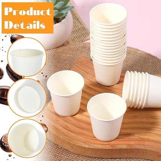 1000 Count 2 oz Bathroom Cups, Disposable Paper Bath Cups, Small Paper Cup, Bathroom Mouthwash Cup, White Mini Espresso Trophy for Bathrooms, Travel, Picnic