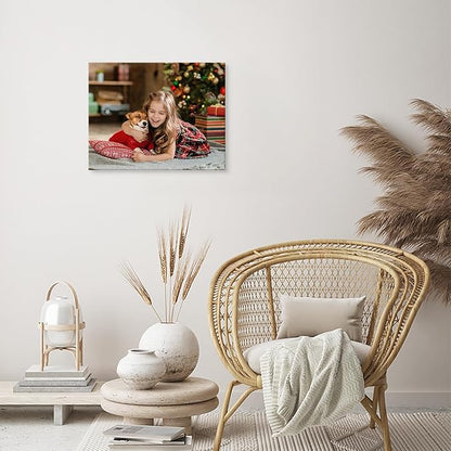 DBLAKI Personalized Custom Canvas Prints - Custom Framed Canvas Prints With Your Photos,Printed Photo To Canvas Wall Art Ideal for Home Decor Gifts Keepsakes 14" x11"
